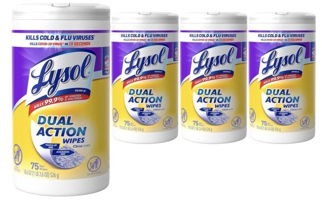 Lysol Dual Action Disinfectant Wipes